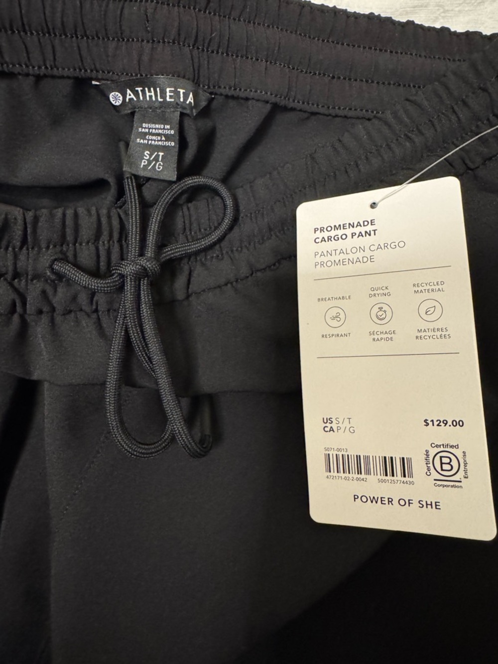 Athleta Promenade Cargo Pant in Black, size Small - Picture 5 of 6